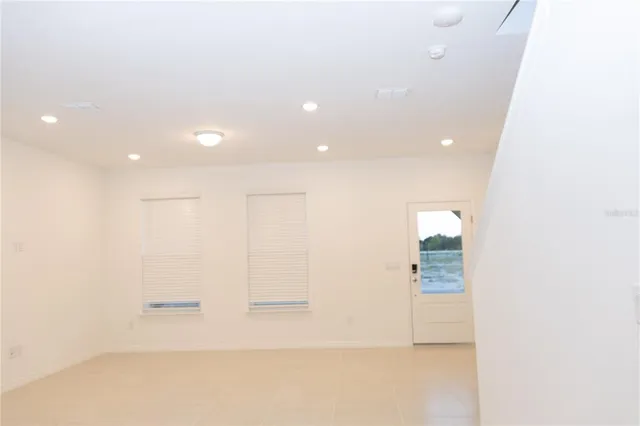 an empty room with a window