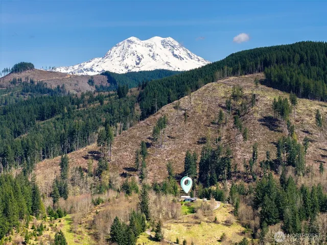 a view of a backyard of a house