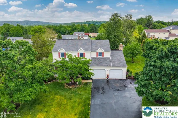 a aerial view of a house