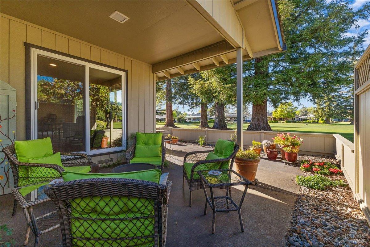 411 Twin Lakes Circle Santa Rosa, CA 95409 - Photo 32 of 41 a garden view with a seating space
