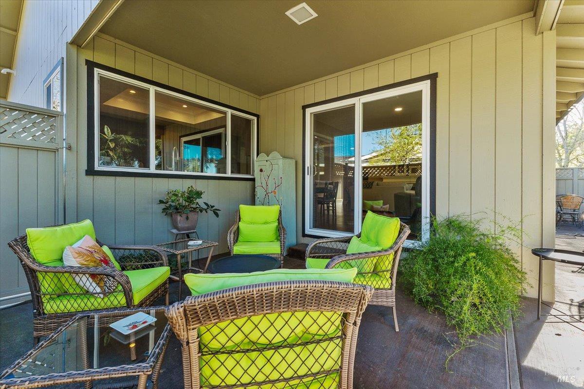 411 Twin Lakes Circle Santa Rosa, CA 95409 - Photo 33 of 41 a view of an chairs and table in the balcony