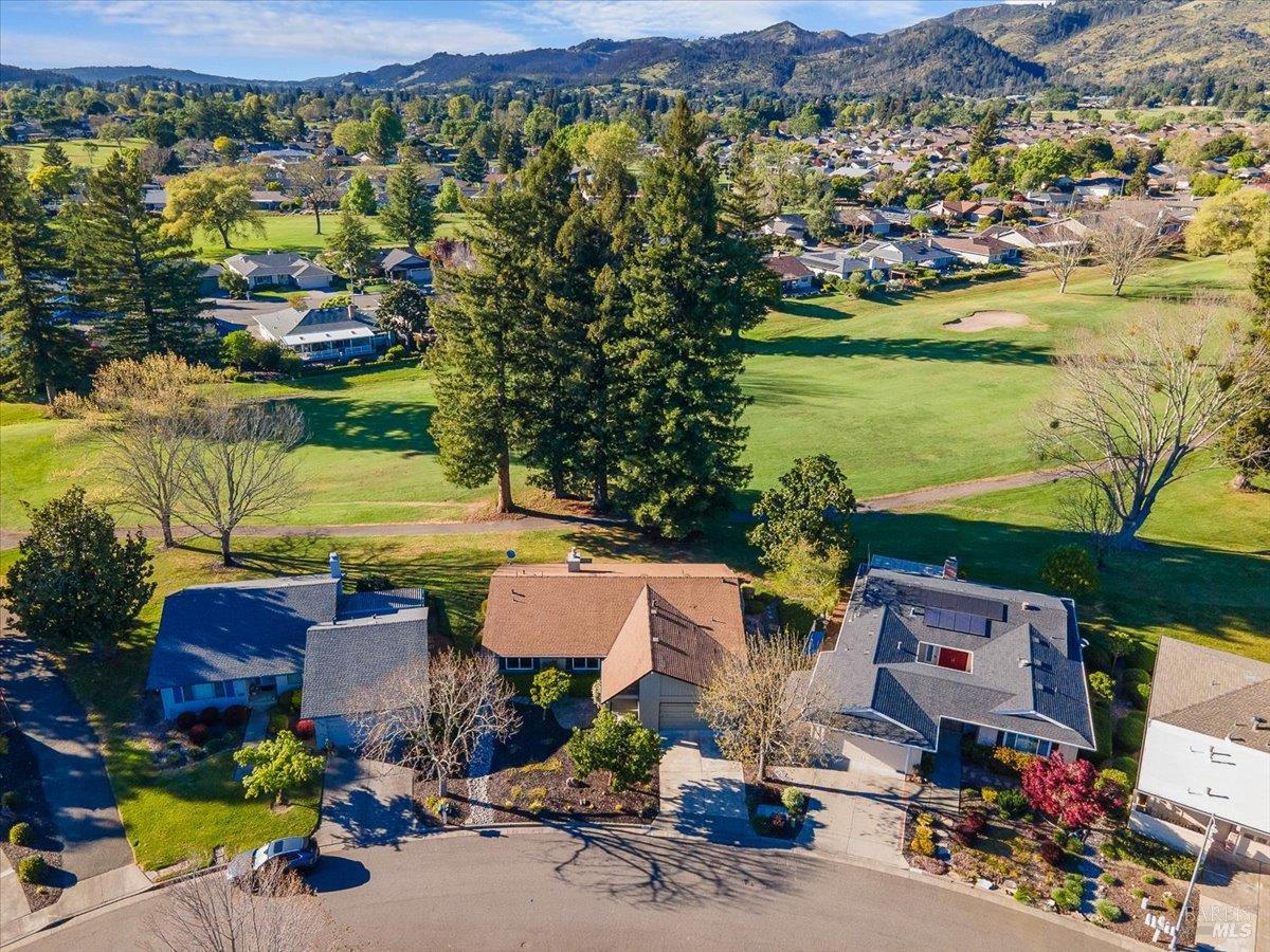 411 Twin Lakes Circle Santa Rosa, CA 95409 - Photo 40 of 41 an aerial view of a houses with a lake view