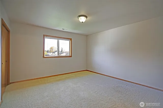 an empty room with a window