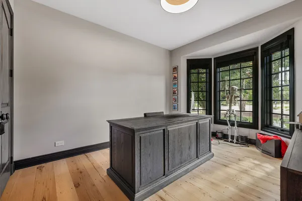 a view of entryway with wooden floor