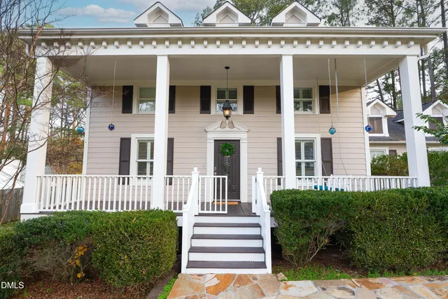 a view of a house with a small porch