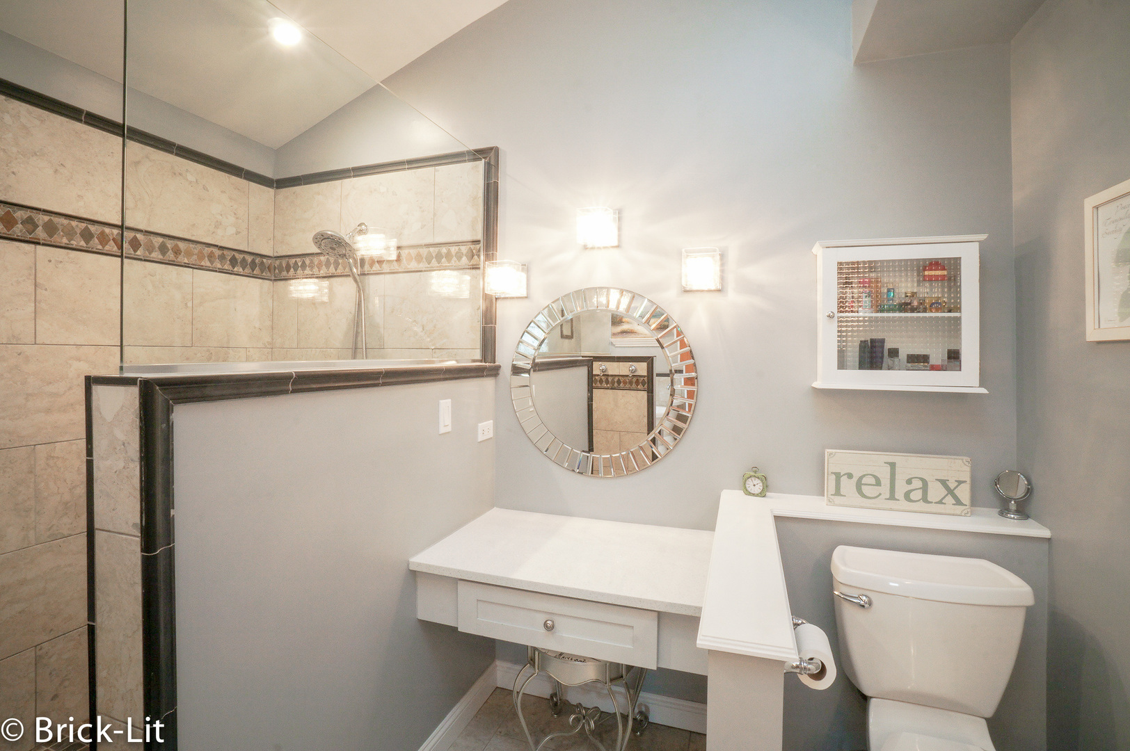 23959 South Schoolhouse Road Manhattan, IL 60442 - Photo 26 of 31 a bathroom with a toilet sink and shower