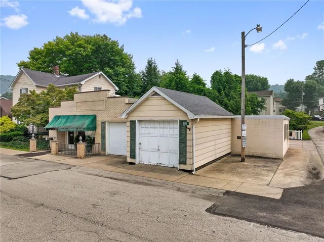 a car parked in front of house