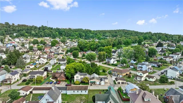 an aerial view of multiple house