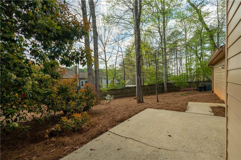 1307 Whitlock Ridge Drive Marietta, GA 30064 - Photo 29 of 29 a backyard of a house with lots of green space