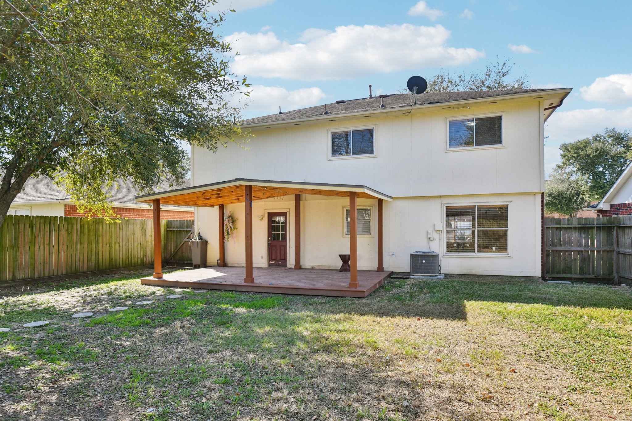 12270 Cobbs Creek Road Houston, TX 77067 - Photo 41 of 42 a front view of house with yard and outdoor seating