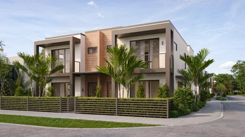 a house view with a garden space