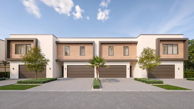 front view of a house with a street