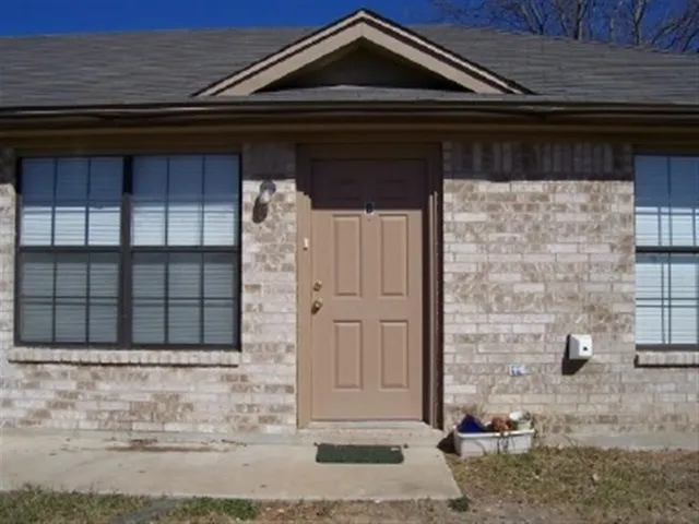 a view of wooden door