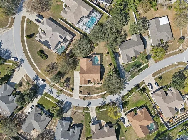 an aerial view of multiple house