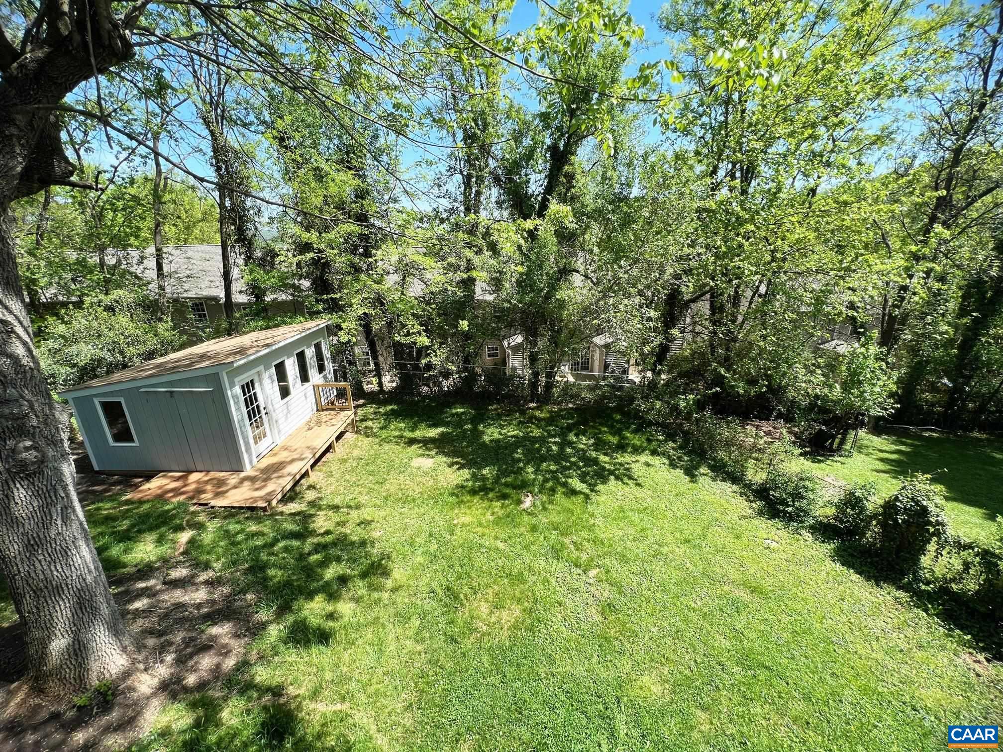 1410 Monticello Road Charlottesville, VA 22902 - Photo 33 of 40 Back Yard + Shed from Deck