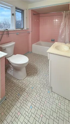 a bathroom with a sink a toilet and a shower