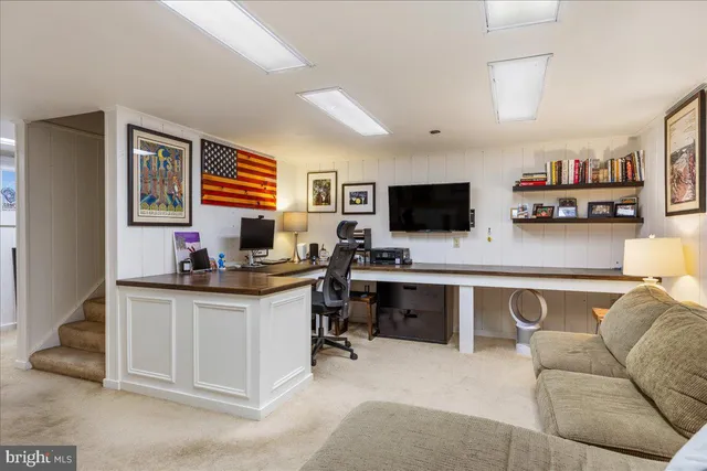 a view of a lake with a yard