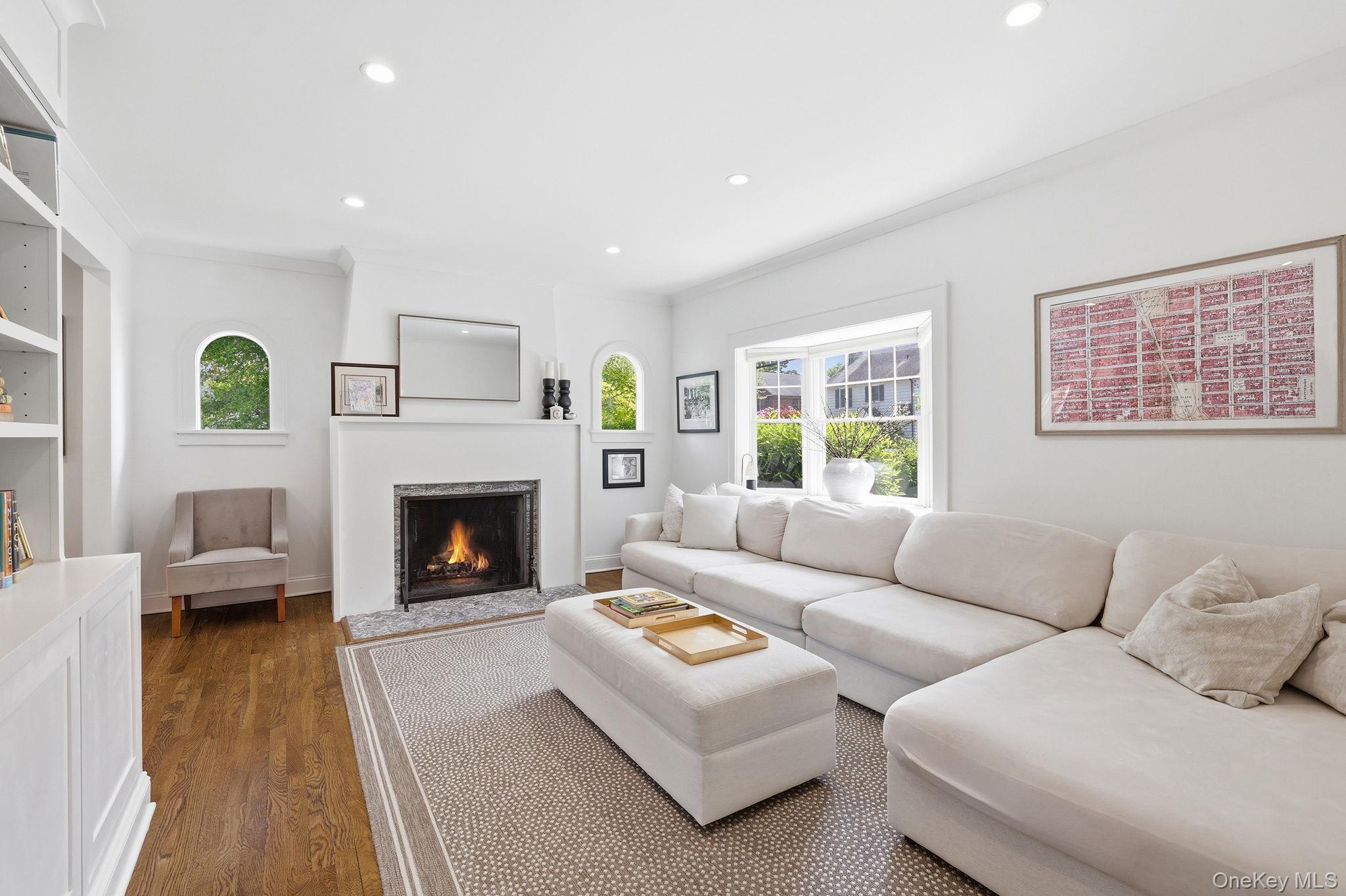 1 Kenmare Road Larchmont, NY 10538 - Photo 3 of 31 Woodburning fireplace & custom built-ins