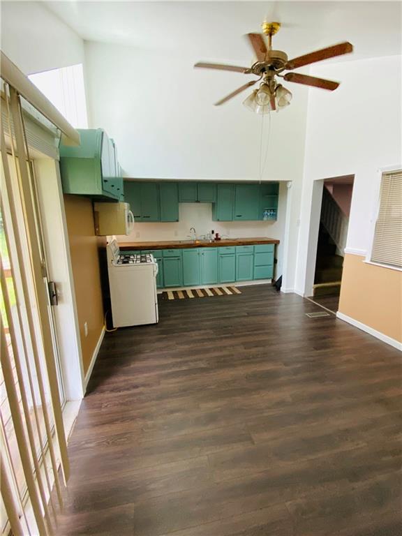 1127 Lapish Road Pittsburgh, PA 15212 - Photo 4 of 23 Kitchen with pitched ceiling. Deck door to the left.