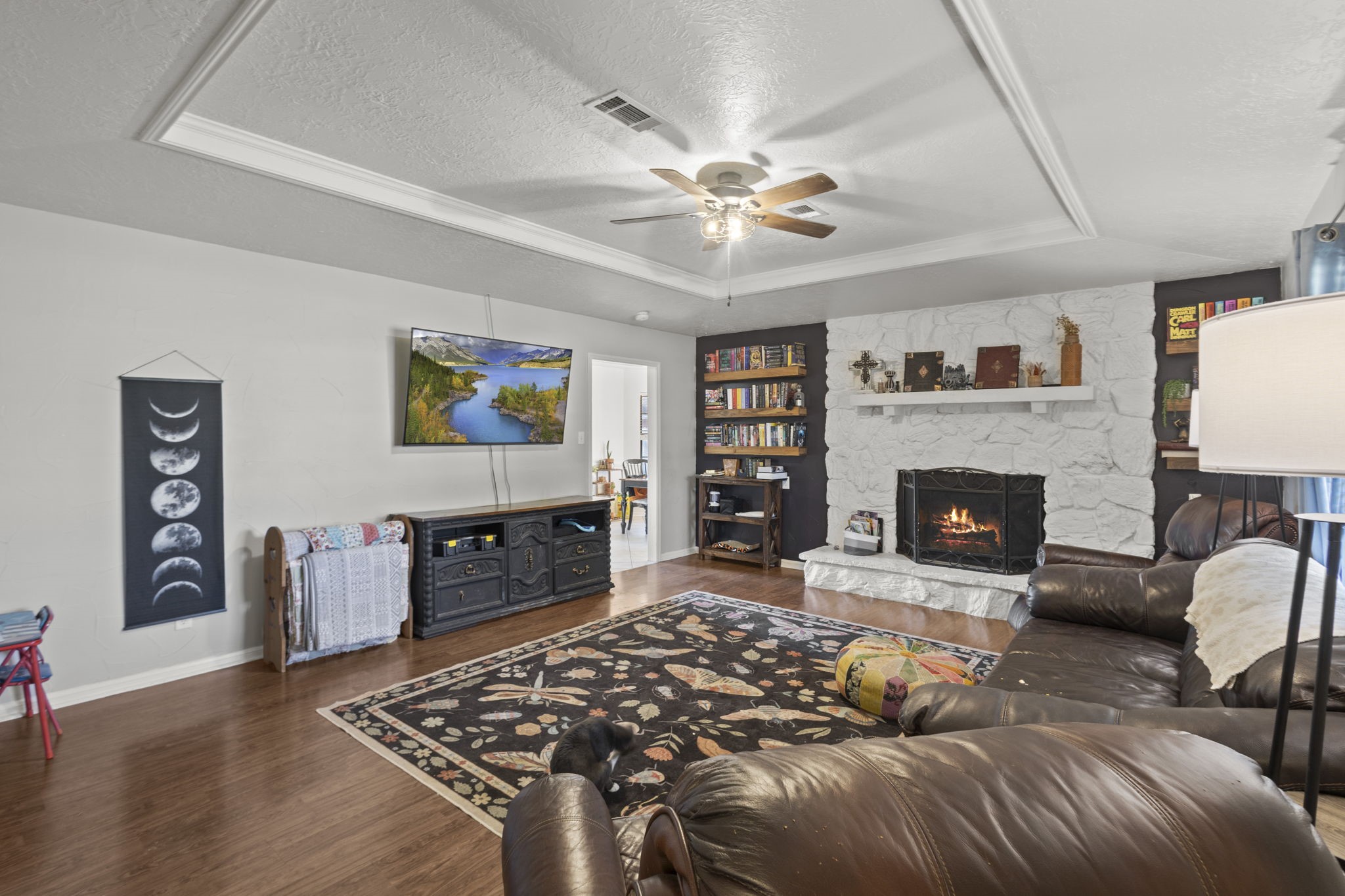 125 Williams Road Lumberton, TX 77657 - Photo 6 of 22 a living room with furniture and a fireplace