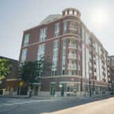 a front view of a building