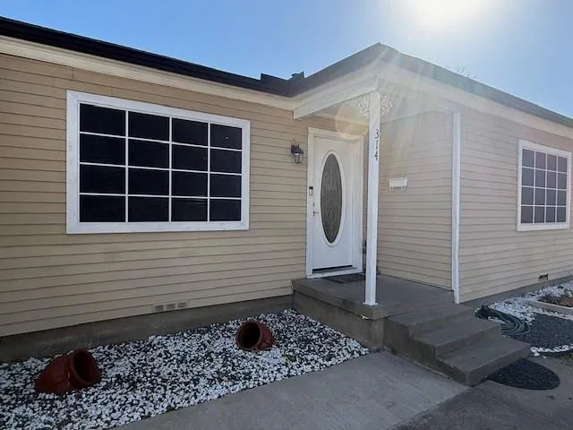 a front view of a house