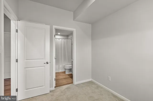wooden floor and closet in a room
