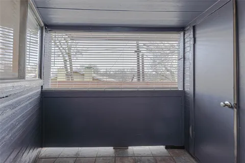 a bathroom with a window