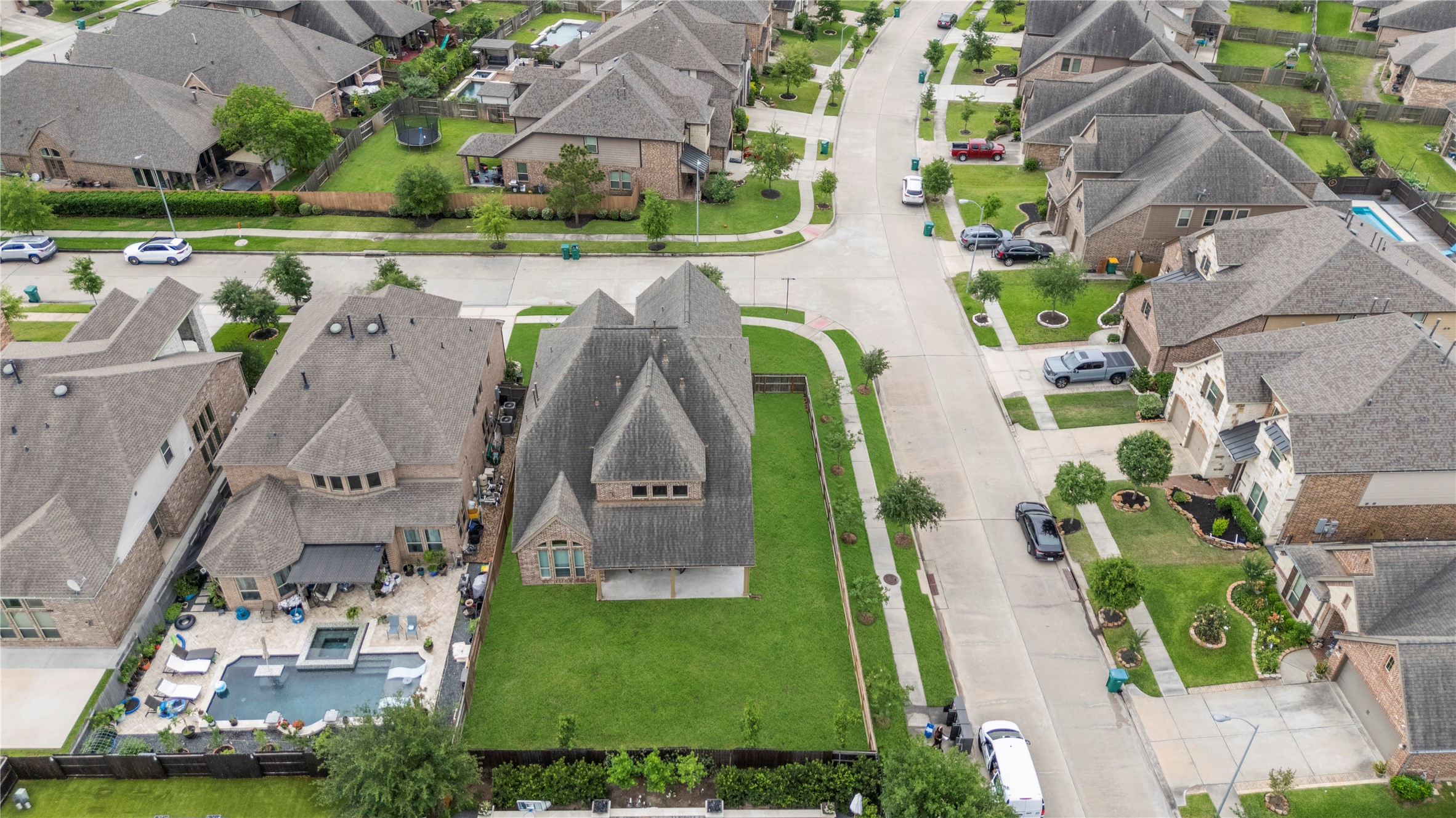 3834 Trophy Ridge Drive Spring, TX 77386 - Photo 42 of 43 an aerial view of multiple houses with yard