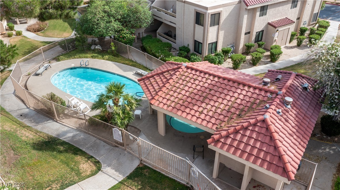 3740 Desert Marina Drive, Unit 2 Laughlin, NV 89029 - Photo 49 of 75 Drone / aerial view of one of the community pools