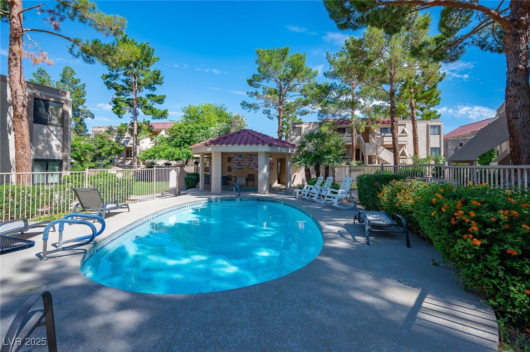 3740 Desert Marina Drive, Unit 2 Laughlin, NV 89029 - Photo 52 of 75 1st Community pool with a patio and a gazebo