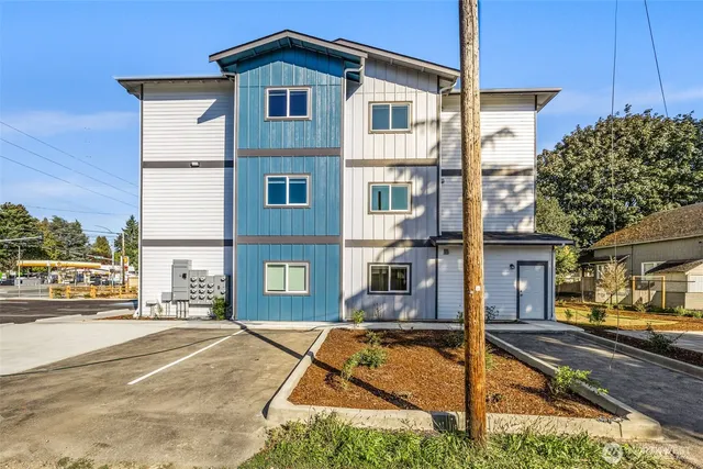 a view of a house with a patio