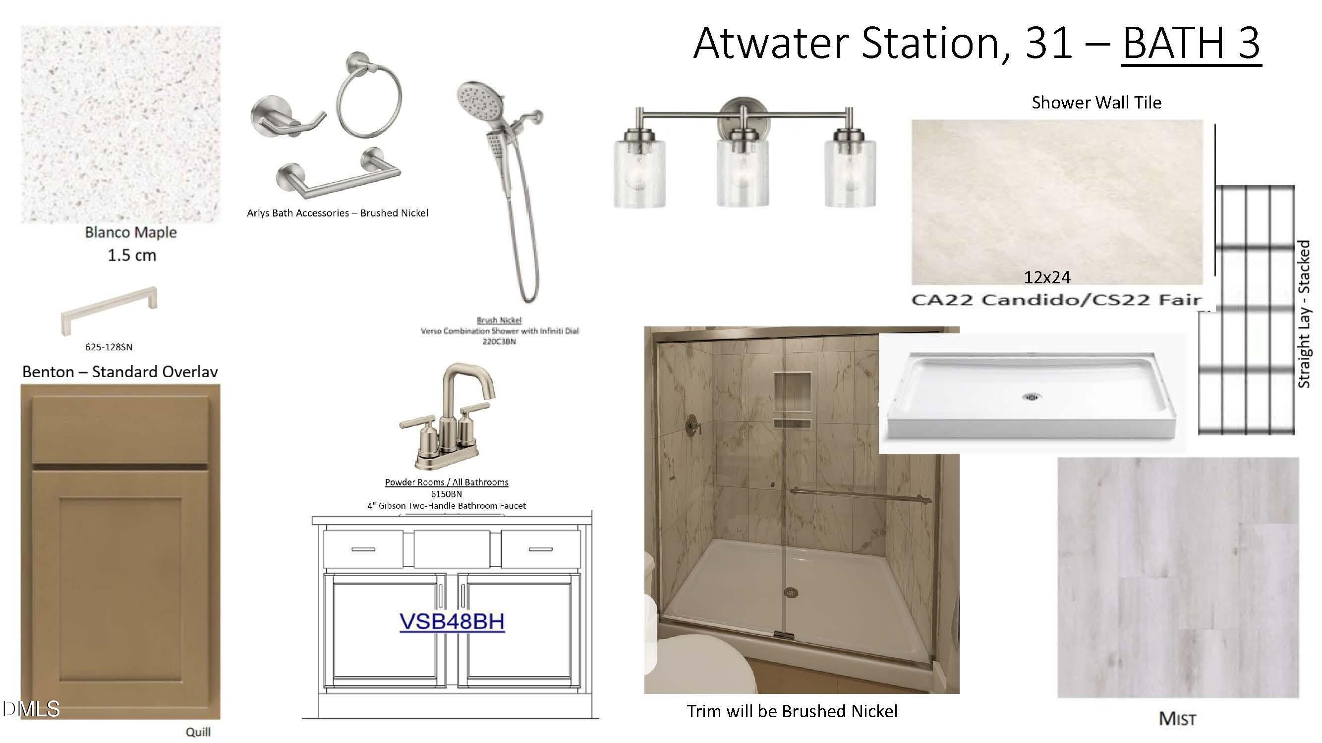 2411 Adrift Road Fuquay-Varina, NC 27526 - Photo 29 of 37 a bathroom with a sink a mirror and a shower