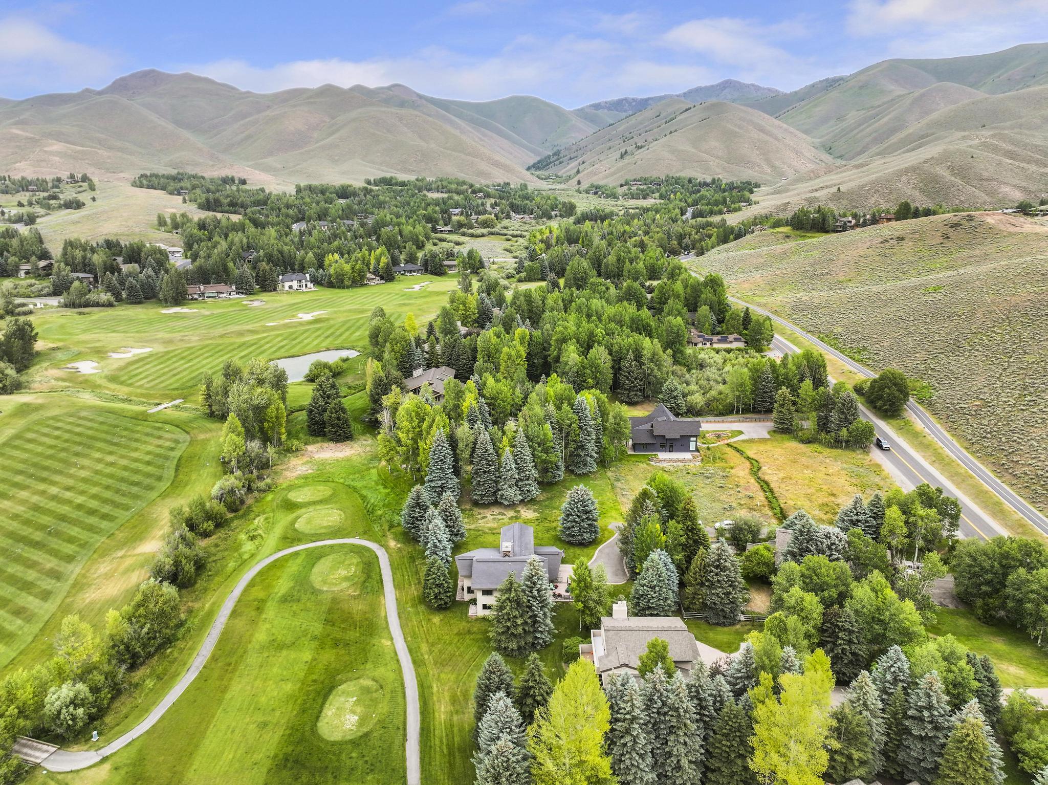 236 Elkhorn Road Sun Valley, ID 83353 - Photo 34 of 34 Aerial of property facing E