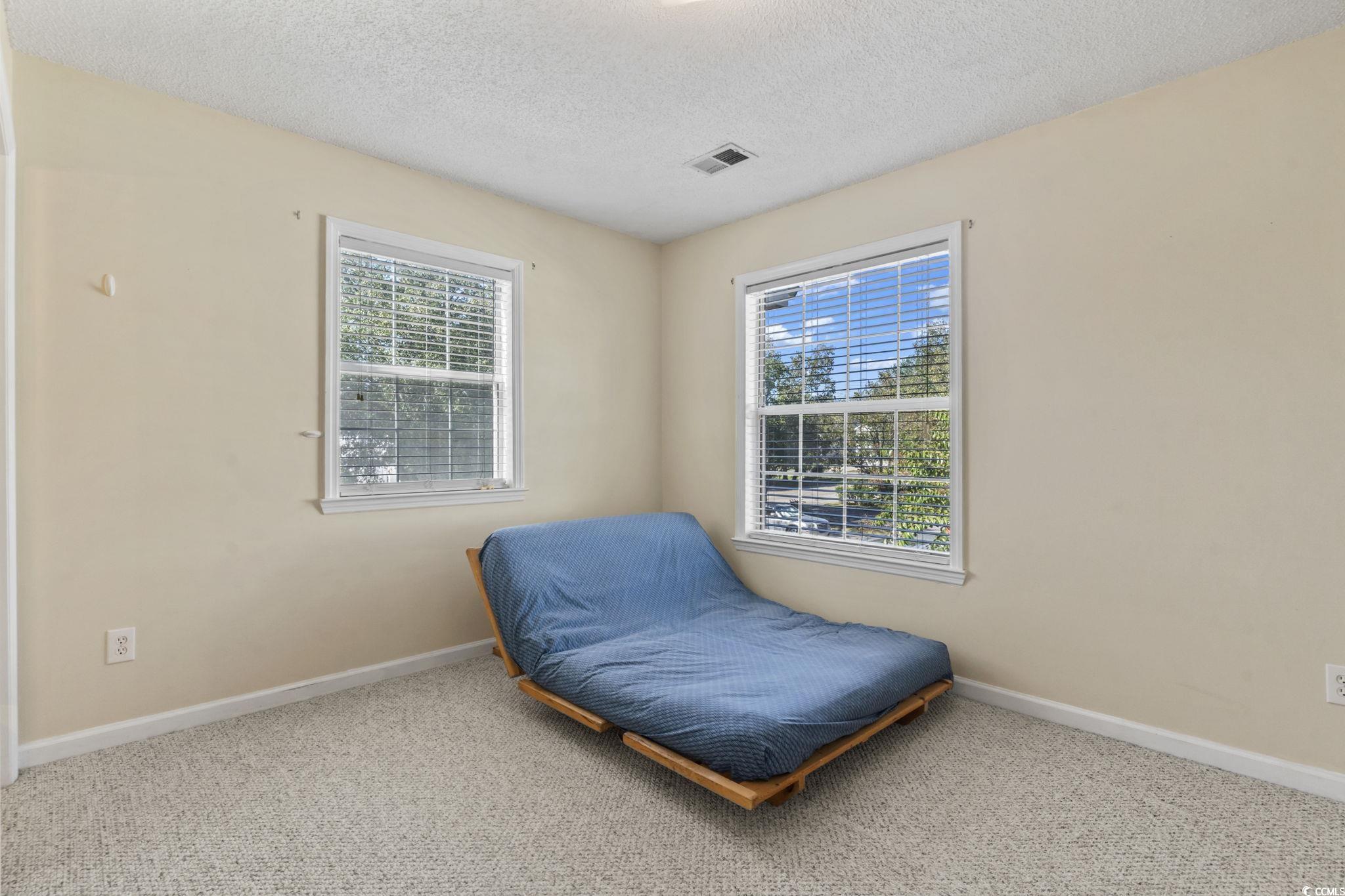 712 67th Avenue North, Unit 2A Myrtle Beach, SC 29572 - Photo 20 of 30 Sitting room featuring carpet floors and a textured ceiling