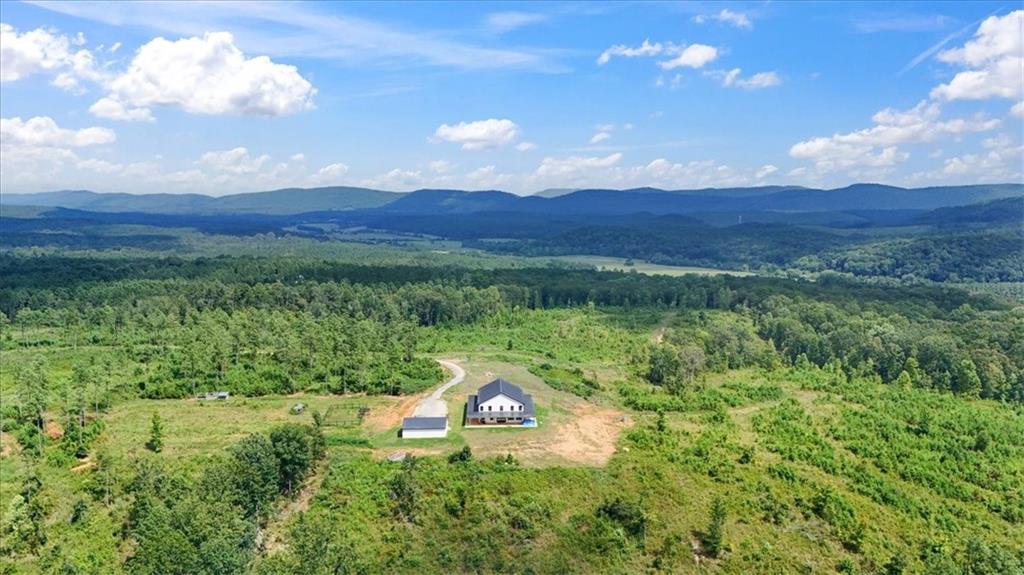 664 Wiggins Road Lyerly, GA 30730 - Photo 60 of 69 a view of a lush green outdoor space with a swimming pool and valleys in the background