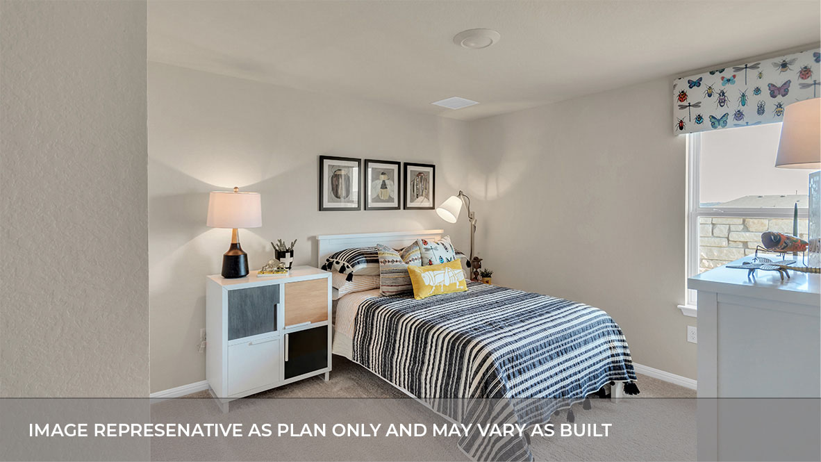 1920 Gold Dust Trail Leander, TX 78641 - Photo 8 of 26 a bedroom with a bed and a painting on the wall