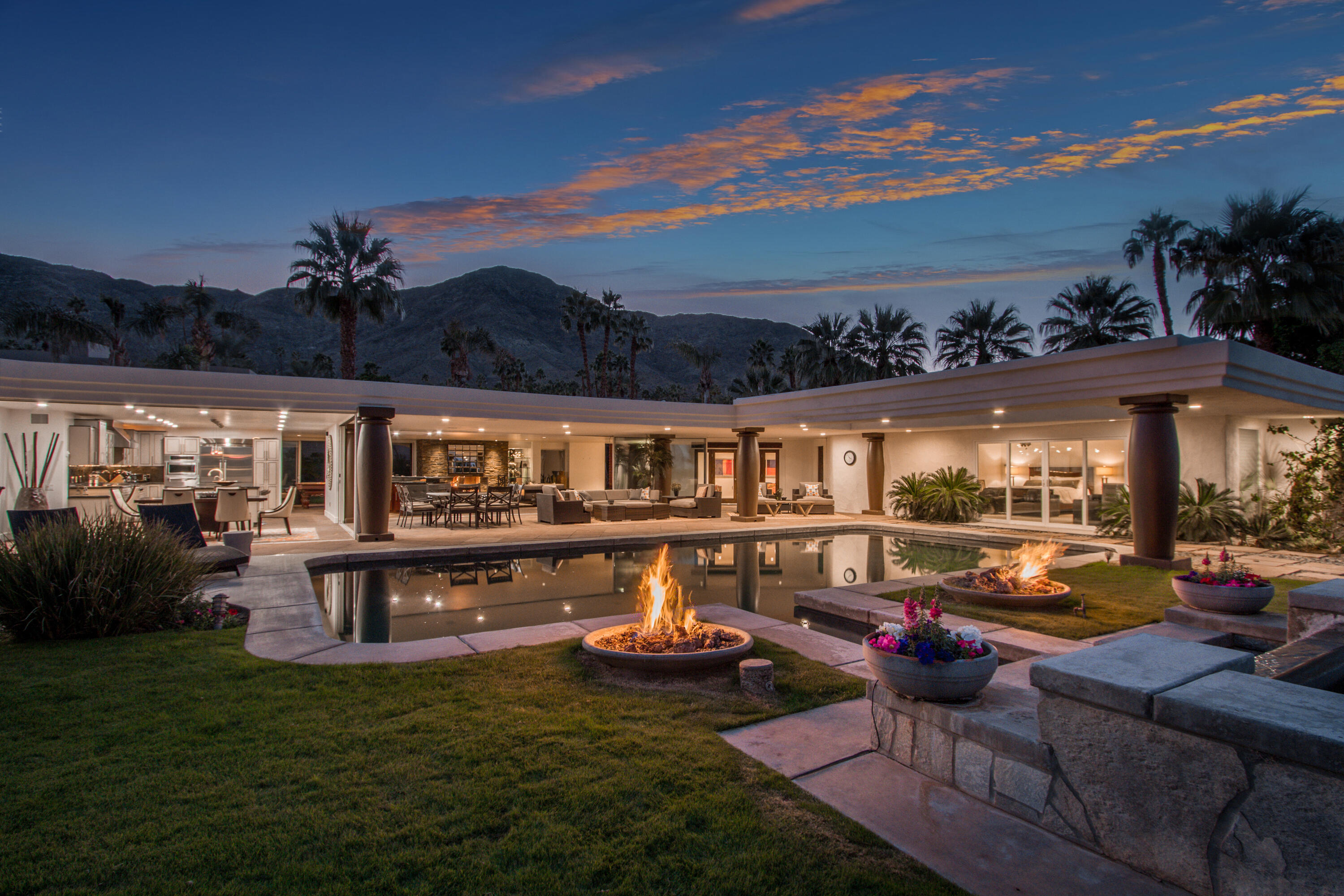 70375 Calico Road Rancho Mirage, CA 92270 - Photo 42 of 58 62-Backyard-Twilight