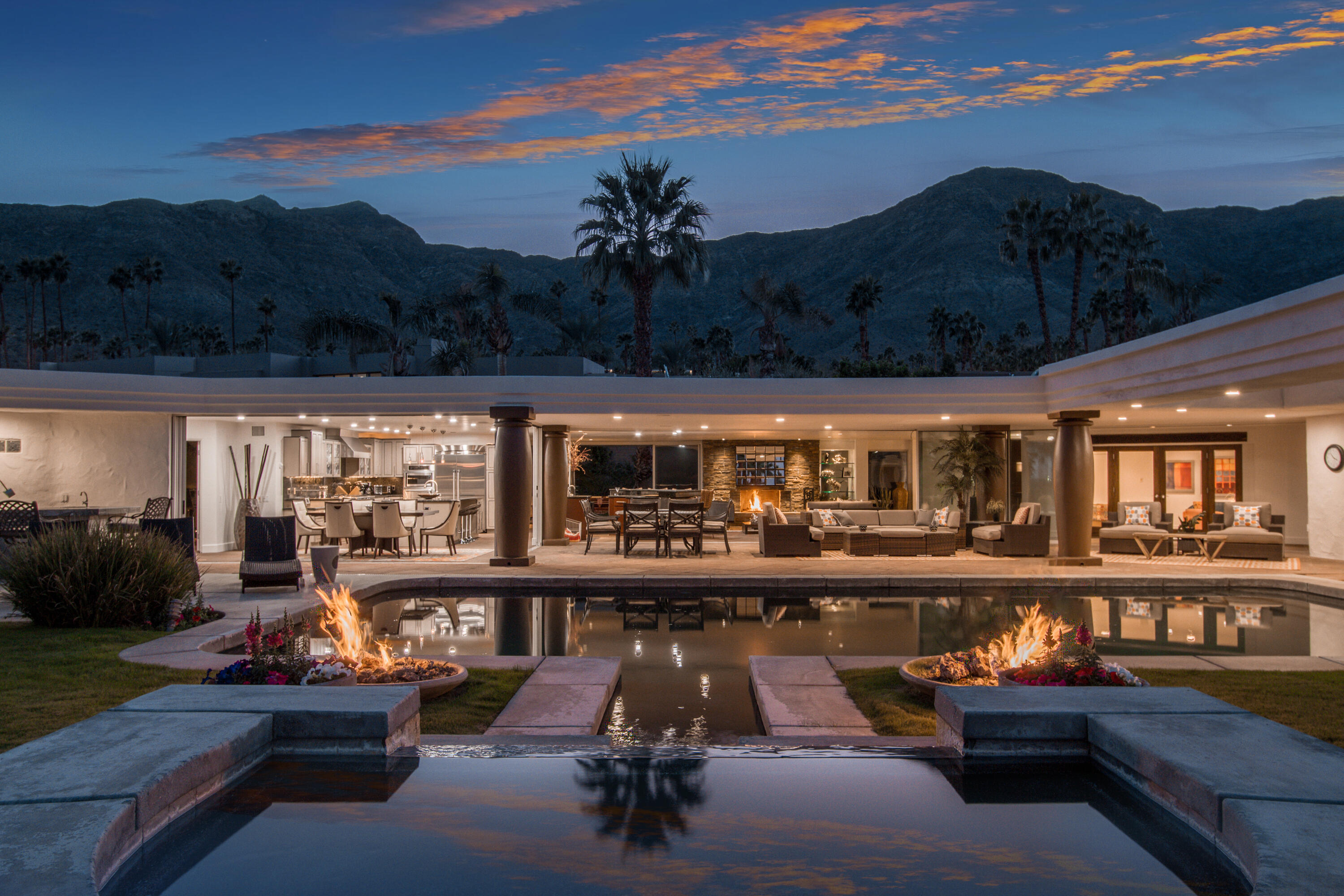 70375 Calico Road Rancho Mirage, CA 92270 - Photo 45 of 58 65-Backyard-Twilight