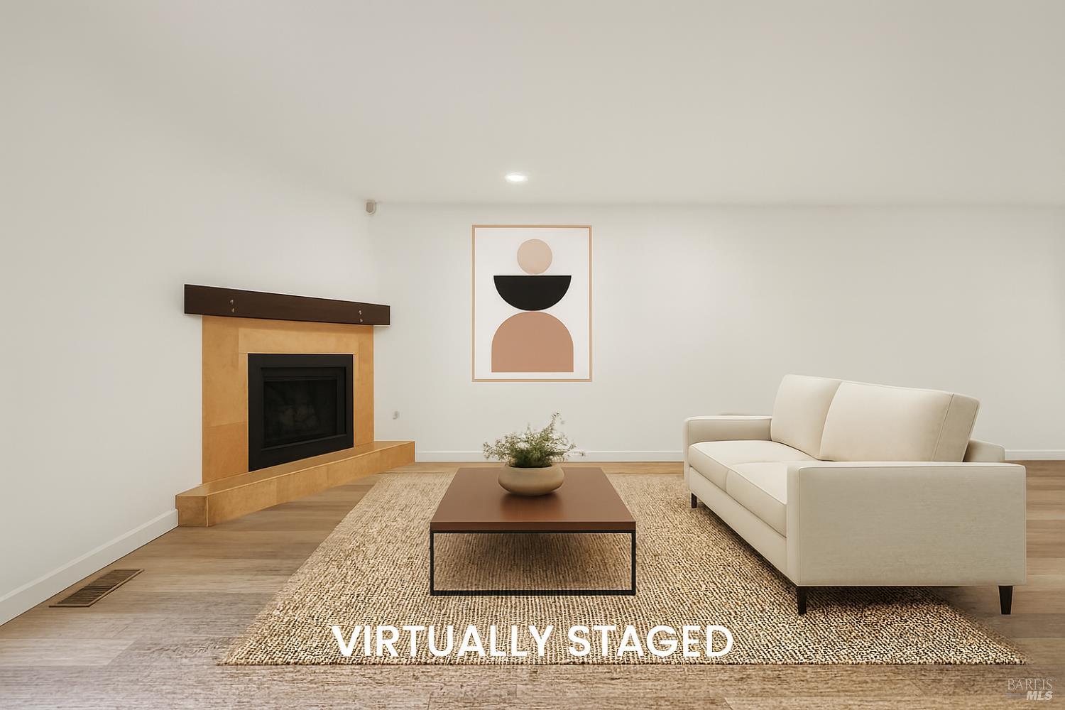 1240 North Street Santa Rosa, CA 95404 - Photo 13 of 36 a living room with furniture and a fireplace