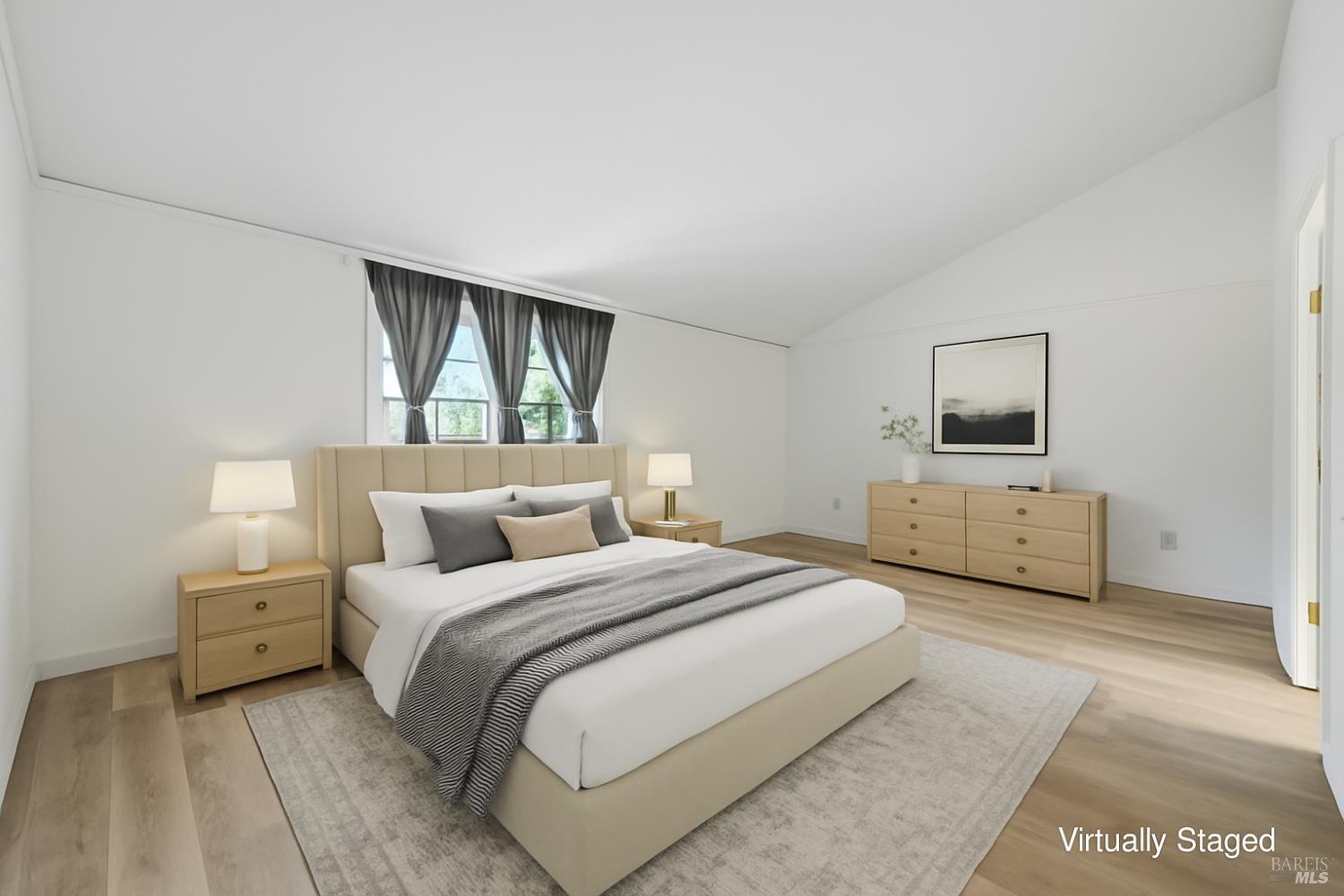 1240 North Street Santa Rosa, CA 95404 - Photo 26 of 36 a bedroom with a bed and a television