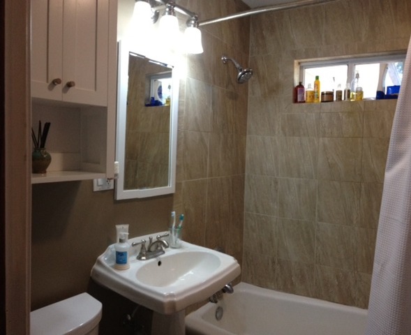 172 South Delany Road Gurnee, IL 60031 - Photo 8 of 13 a bathroom with a sink a toilet and shower