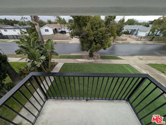 a view of building from a balcony