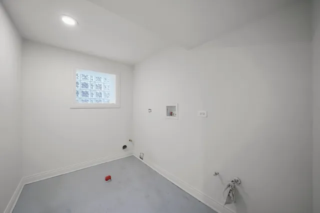 a view of small space with racks on the wall