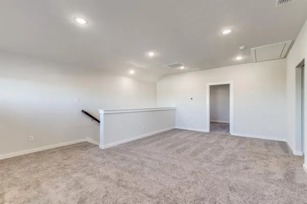 an empty room with closet