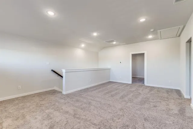 an empty room with closet