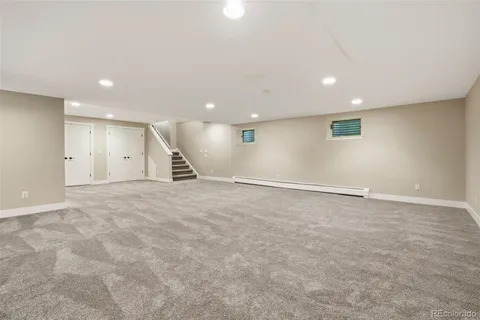 an empty room with an entryway