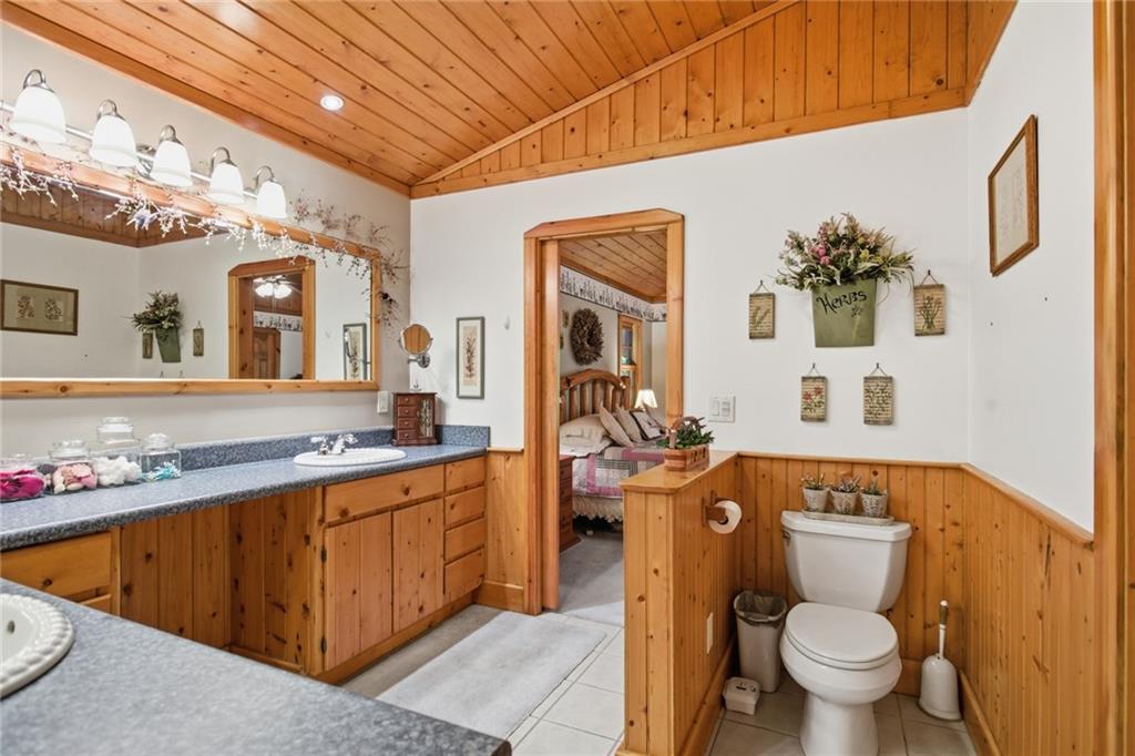 46 Spartan Lane Rabun Gap, GA 30568 - Photo 28 of 89 a spacious bathroom with a sink mirror vanity and toilet