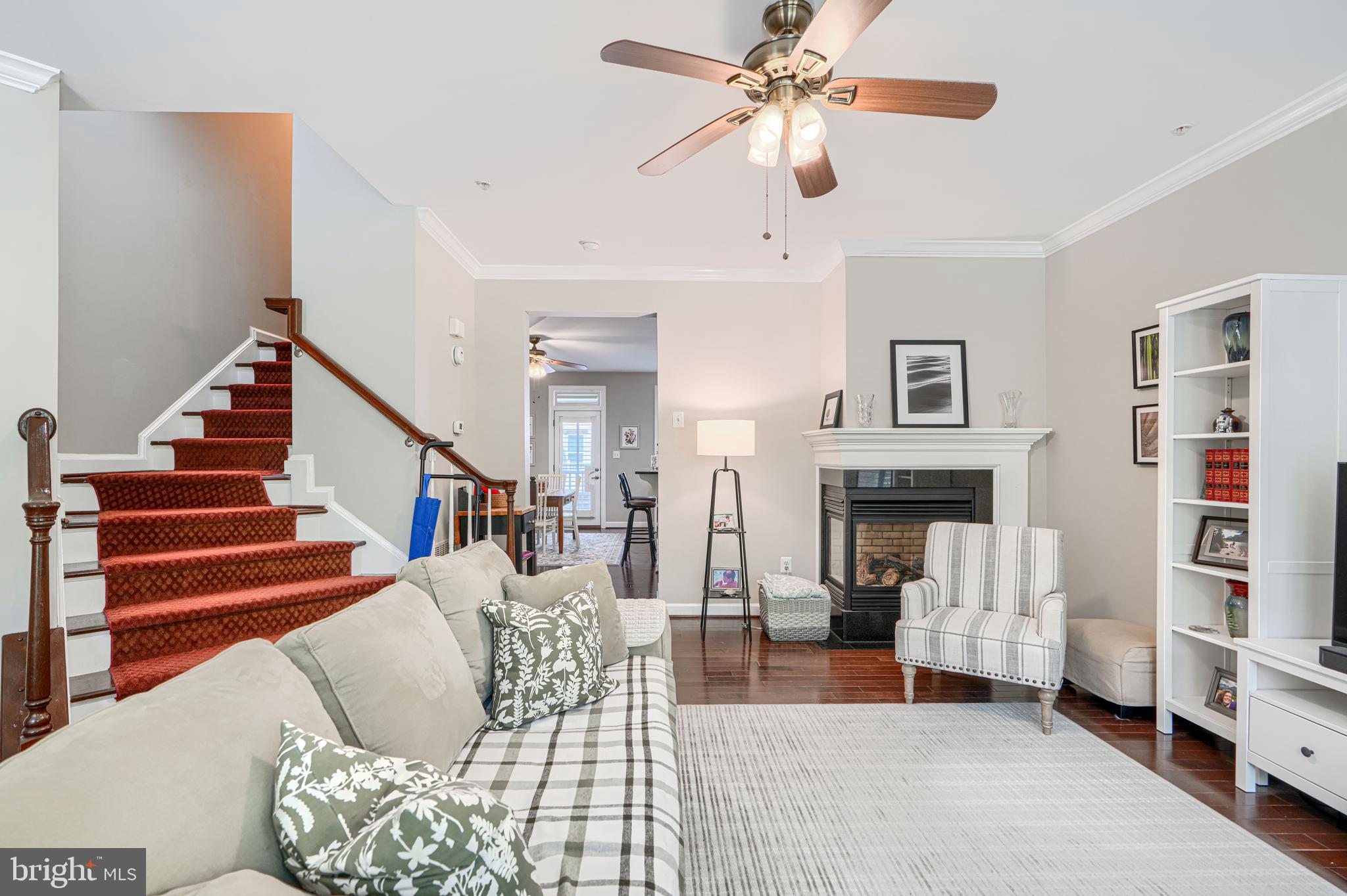 432 Grand Street Gaithersburg, MD 20878 - Photo 11 of 48 a living room with furniture and a fireplace