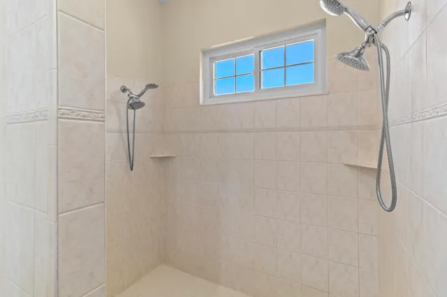 a view of a yard with swimming pool